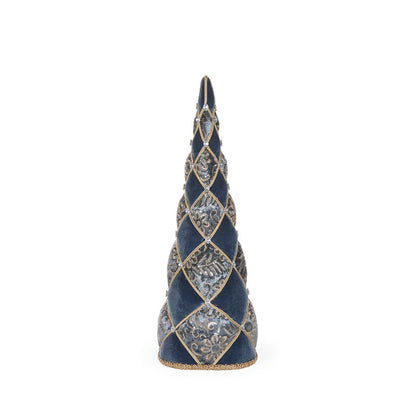 57cm Blue Quilted Damask Tree