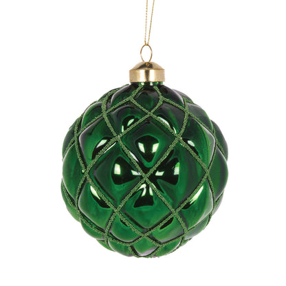 GREEN HIGH SHINE QUILT BAUBLE