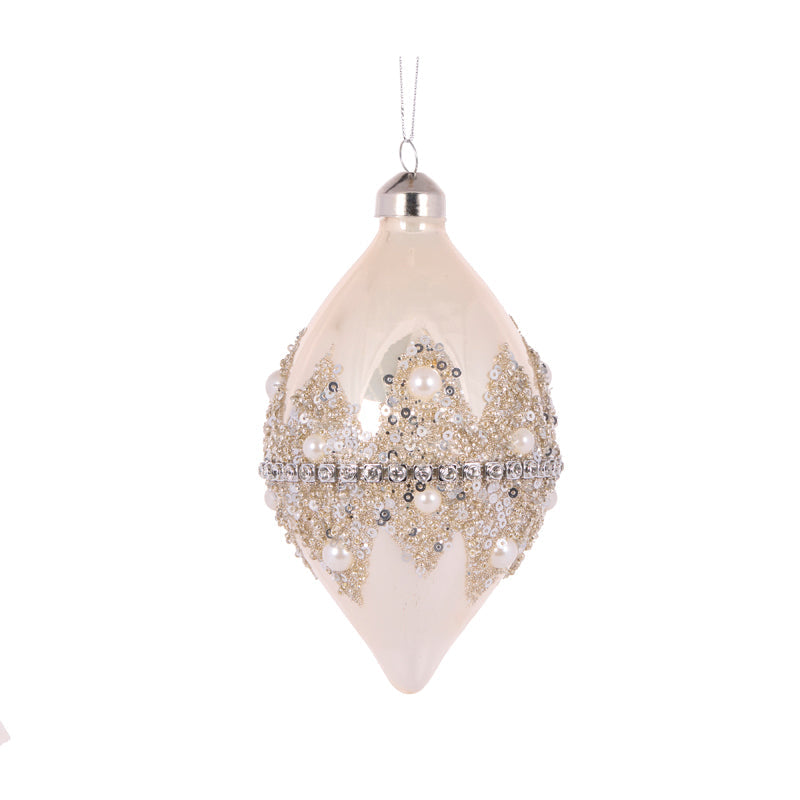 Pearl Beaded Jewel Drop Bauble