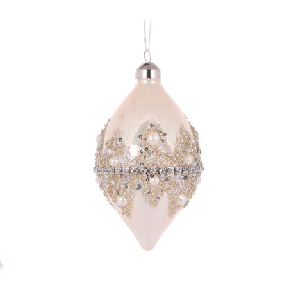 Pearl Beaded Jewel Drop Bauble