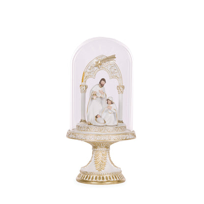 WHITE AND GOLD NATIVITY DOME