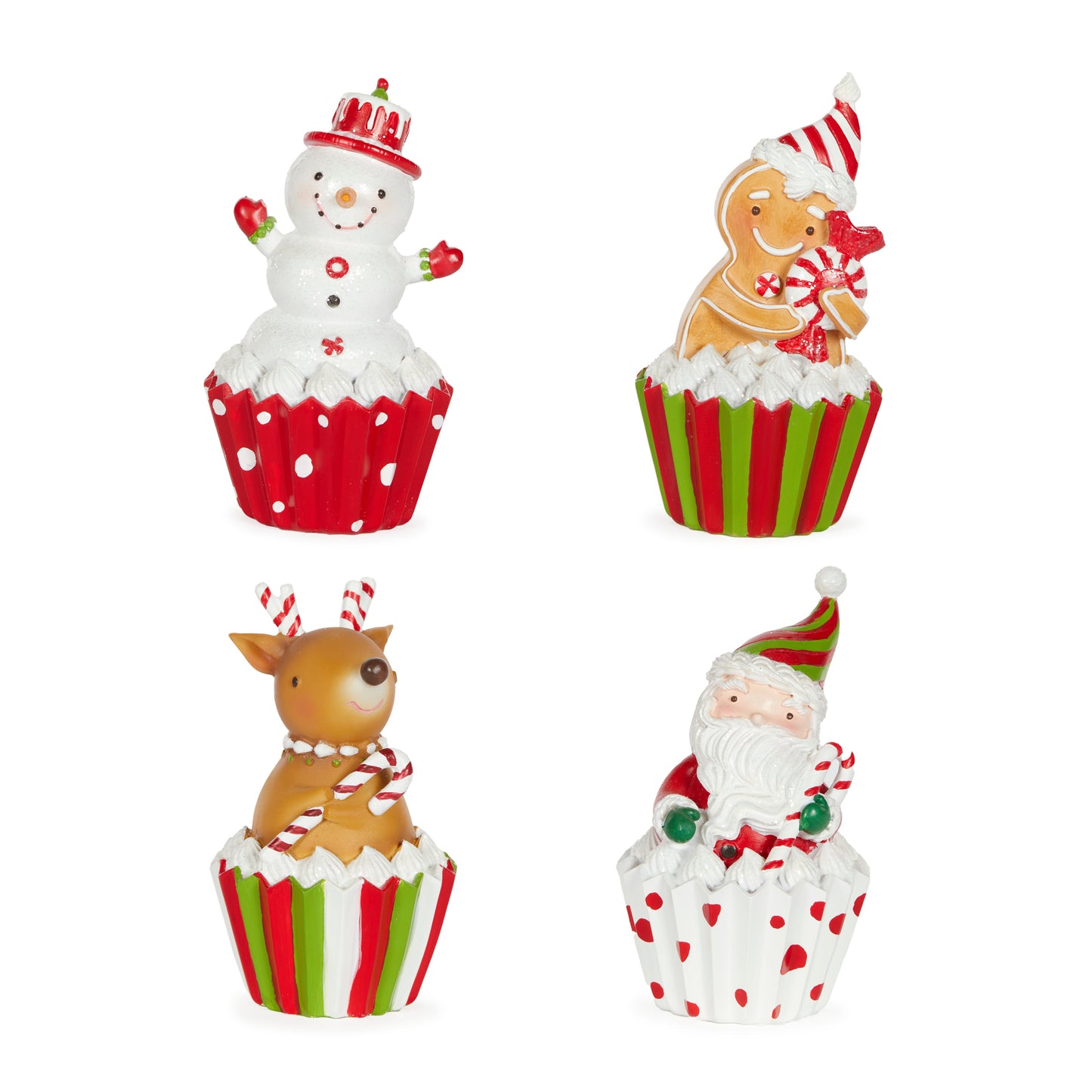 Peppermint Cupcakes Assorted - Santa