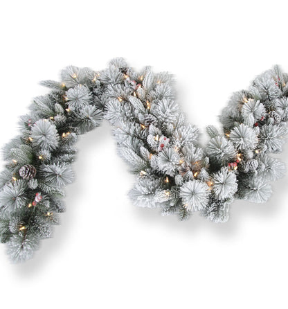 180 Cm Douglas Fir Snow Garland - 50 Led