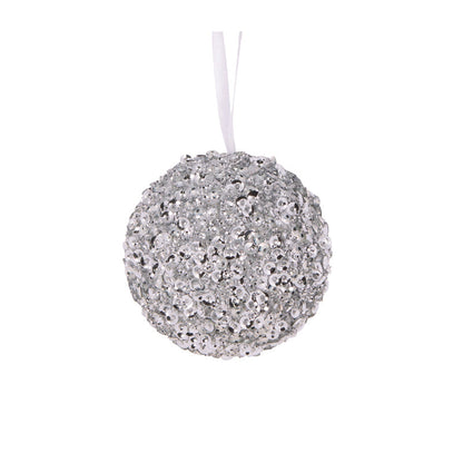 Silver Crystal Confetti Bauble