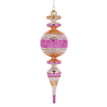 Retro Pink Stripe Finial