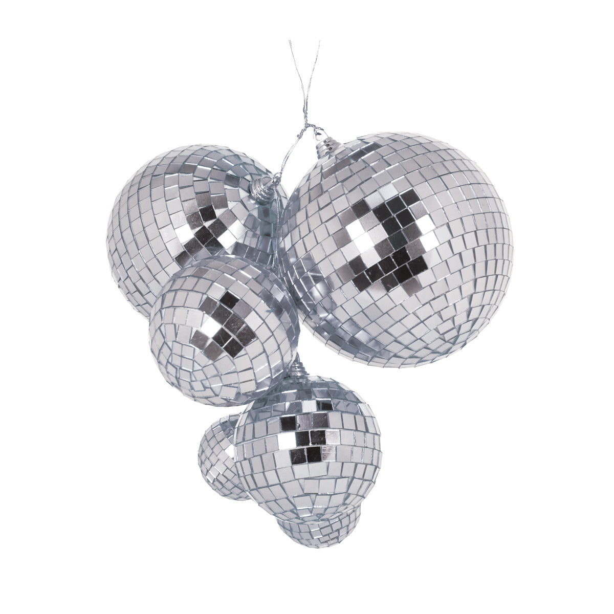 SILVER DISCO BALL CLUSTER