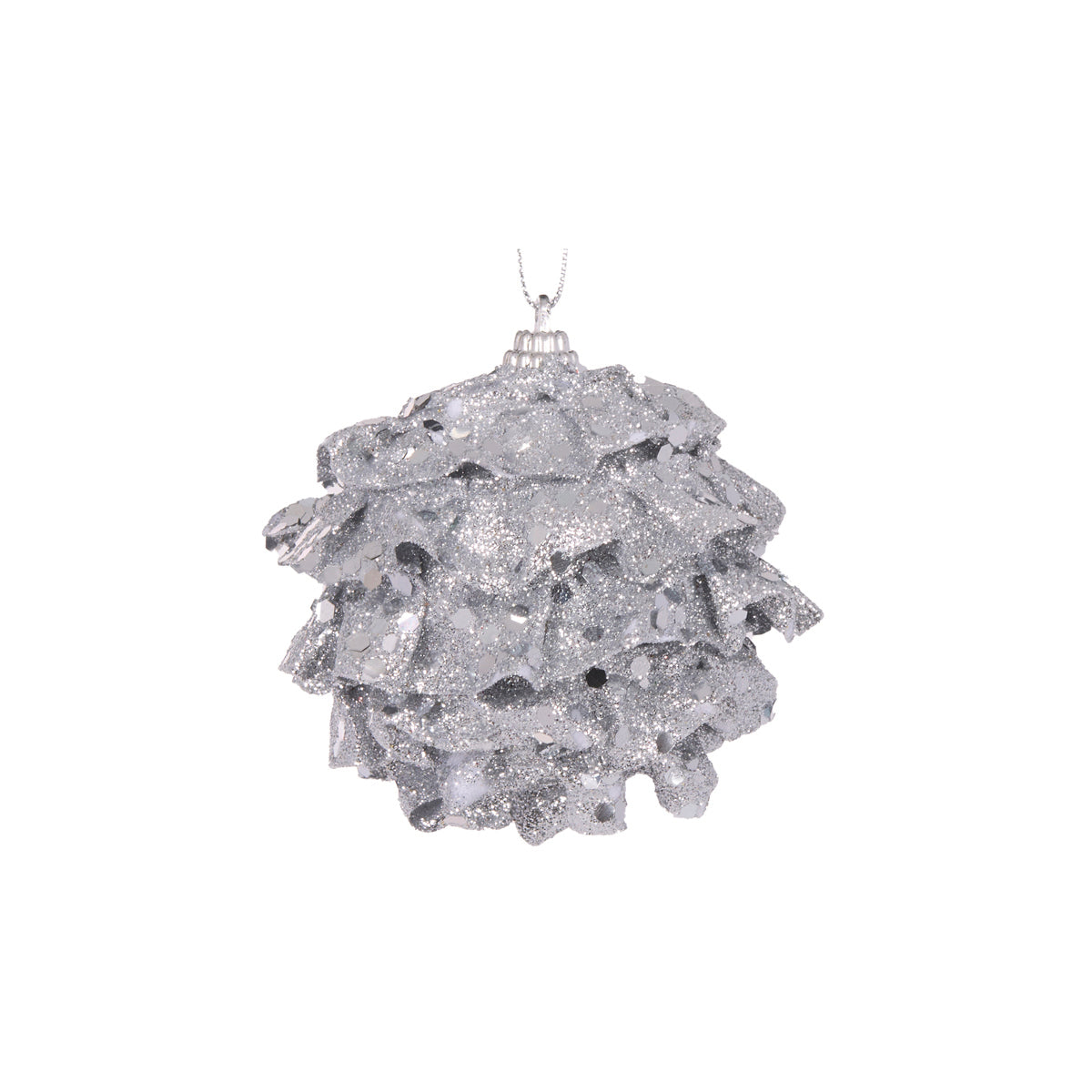 Mini Silver Ruffles Bauble