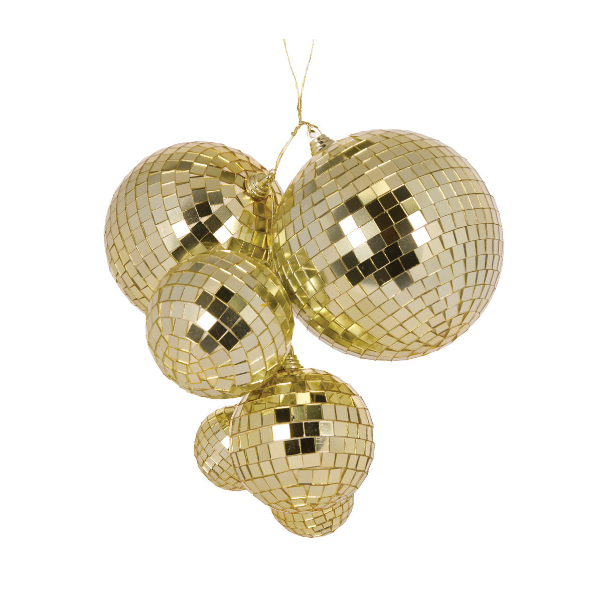 Gold Disco Ball Cluster