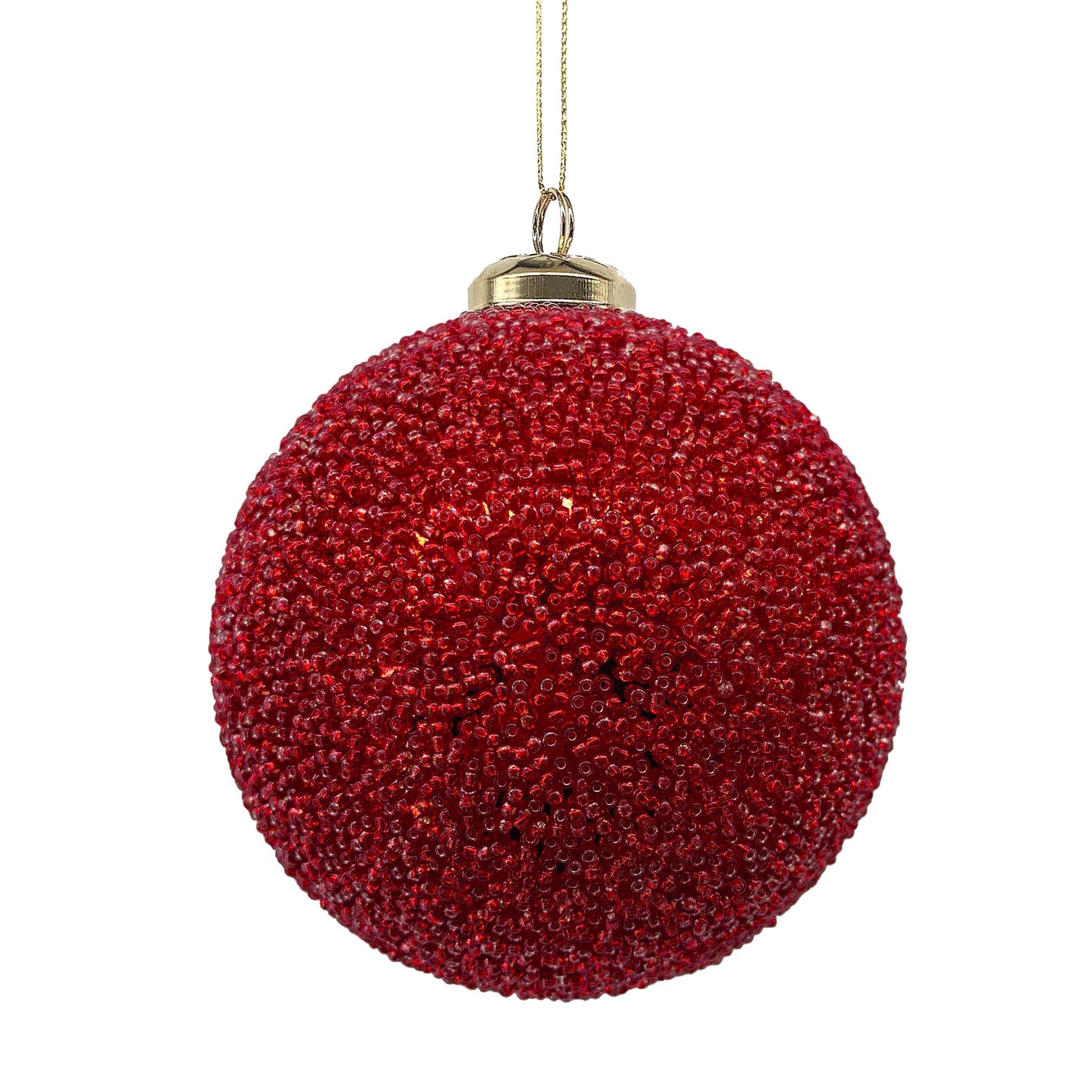 15 Cm Red Caviar Bauble.