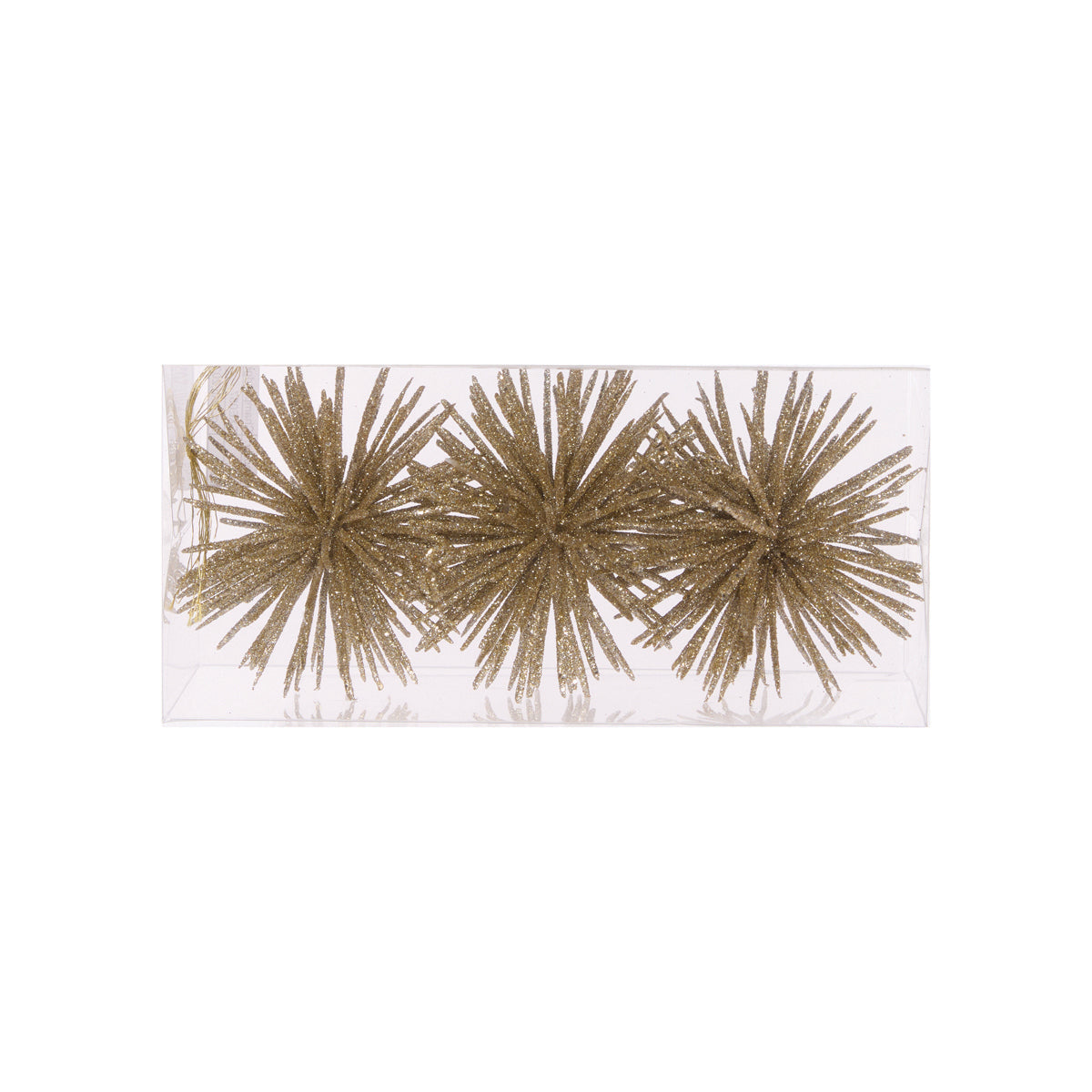 3pk Champagne Glitter Puff