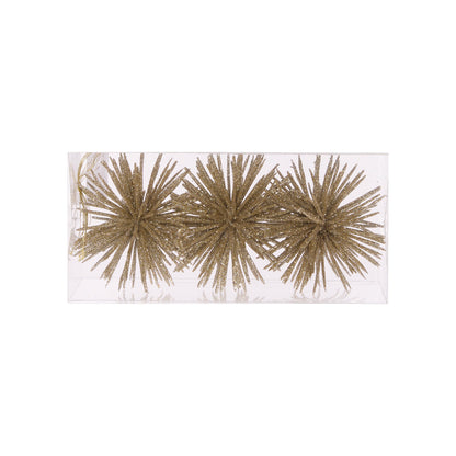 3pk Champagne Glitter Puff