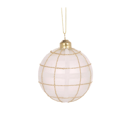 White Tartan Bauble