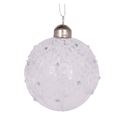Clear Intricate Vine Bauble