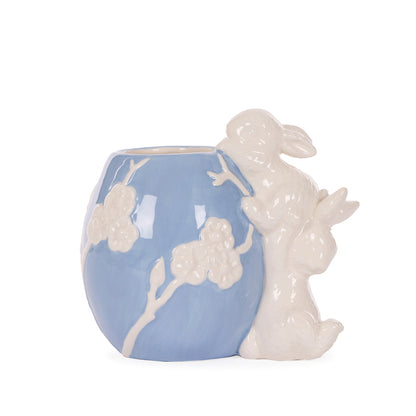 BLUE BUNNY BLOSSOM EGG VASE
