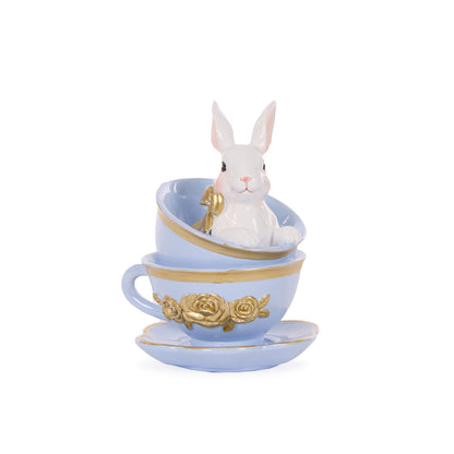BLUE RABBIT TEACUP STACK