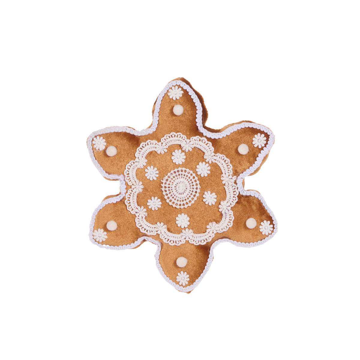 Lace Gingerbread Snowflake Ornament