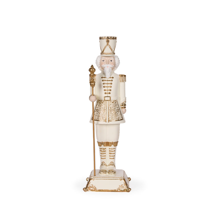 42cm White And Gold Nutcracker