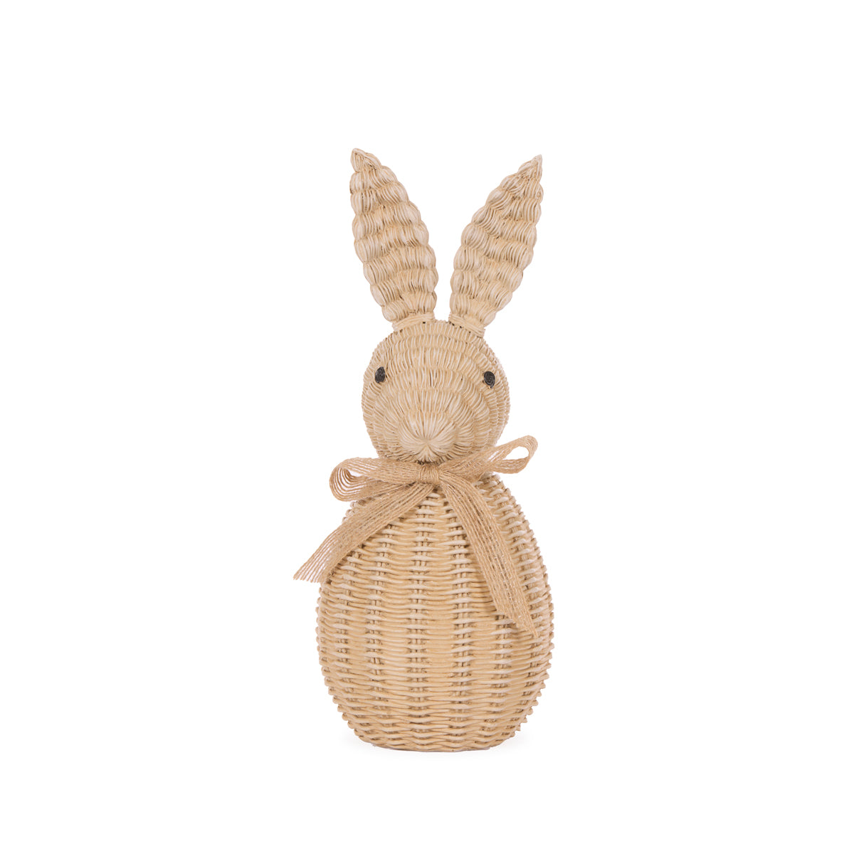 NATURAL WOVEN RABBIT WITH BOW
