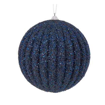 XL Navy Textured Rib Bauble