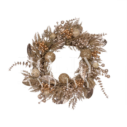 LUXE CHAMPAGNE GOLD WREATH