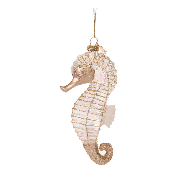 Glass Seahorse Ornament