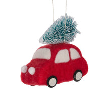 Load image into Gallery viewer, Wool Red Car With Tree
