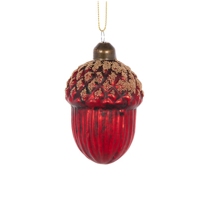 Red Acorn Bauble