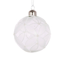 Load image into Gallery viewer, White Pearl Flower Bauble
