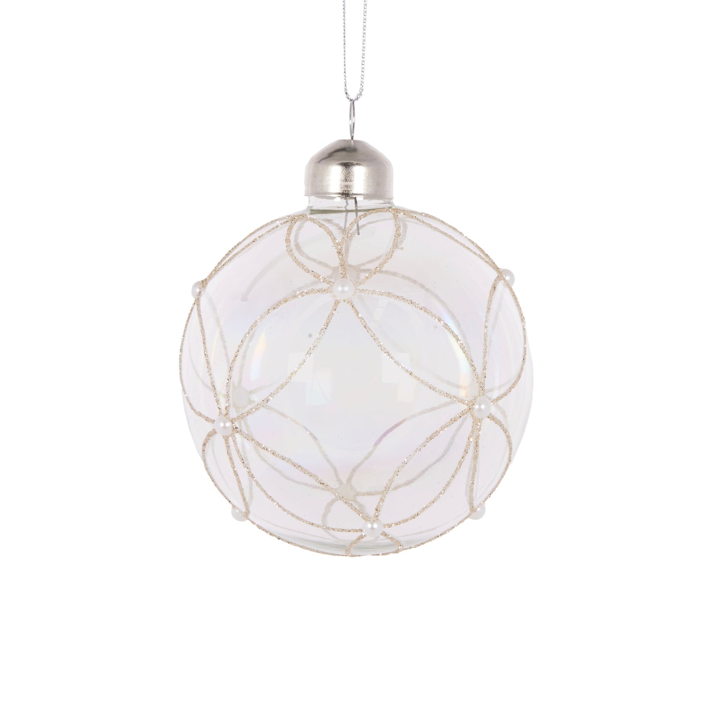 Iridescent Pearl Geometric Bauble