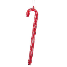 Load image into Gallery viewer, Glass Red Candy Cane Hanging
