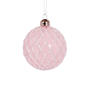 Pink Quilted Bauble