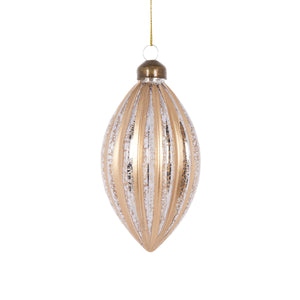 Silver And Gold Metallic Drop Bauble