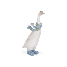 Load image into Gallery viewer, Small Snowy Blue Duck With Basket
