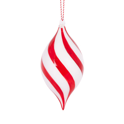 High Shine Peppermint Drop Bauble