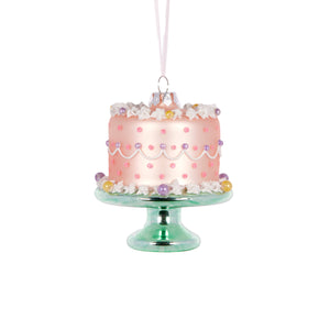 Pink Retro Cake Ornament