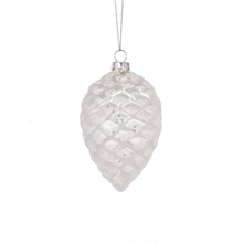 Load image into Gallery viewer, Icy White Pinecone Bauble

