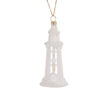 Load image into Gallery viewer, Glass Lighthouse Ornament
