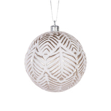 Load image into Gallery viewer, White And Champagne Atec Leaf Bauble
