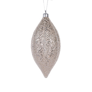 Champagne Feather Drop Bauble