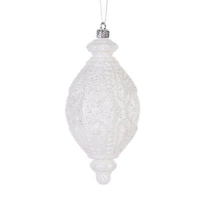 White Intricate Drop Bauble