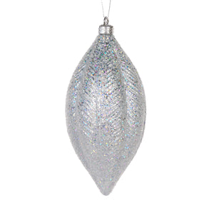 Silver Feather Drop Bauble