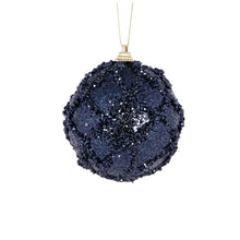 Load image into Gallery viewer, Midnight Blue Lattice Bauble
