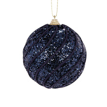 Load image into Gallery viewer, Midnight Blue Swirl Bauble
