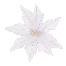 Load image into Gallery viewer, White Poinsettia Clip Flower
