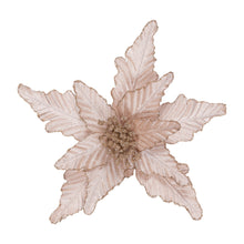 Load image into Gallery viewer, Luxe Champagne Poinsettia Clip Flower
