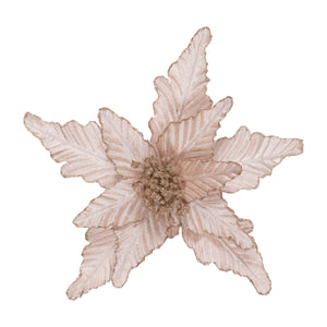 Luxe Champagne Poinsettia Clip Flower
