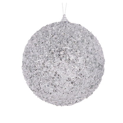 Xl Silver Crystals Bauble