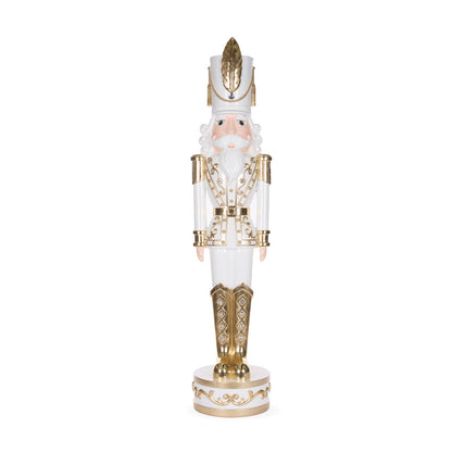 121.5 CM WHITE AND GOLD JEWEL NUTCRACKER