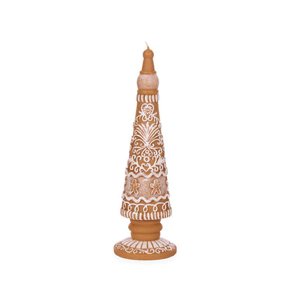 25.5cm Embossed Gingerbread Candle