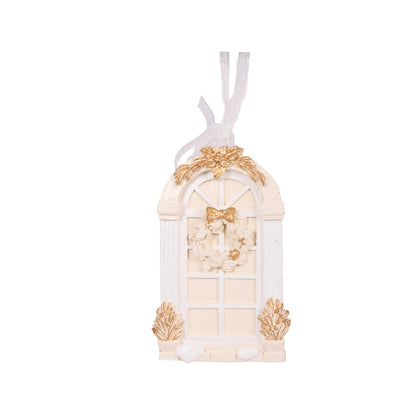 Ivory And Gold Door Ornament